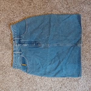 Vintage 80s Armani Denim Pencil Skirt Blue Jeans Size 6